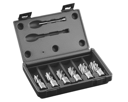 Kärnborrsats HSS med weldonfäste 30 mm djupa 12-22 mm.