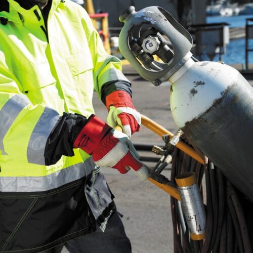 Alternative view of Grovhandskar i nappaskinn