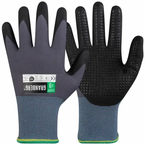 Montagehandskar sömlösa med noppar för bättre grepp