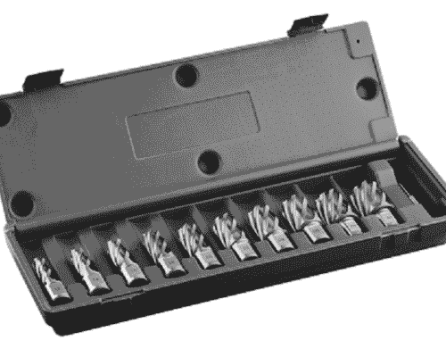 Kärnborrsats HSS med weldonfäste 30 eller 55 mm djupa 12-30 mm.