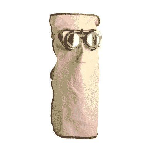 Svetsmask i läder 30 cm eller 45 cm