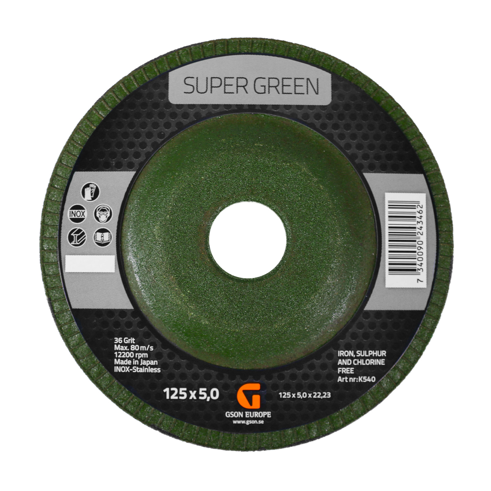GSON Super Green sliprondell fler storlekar