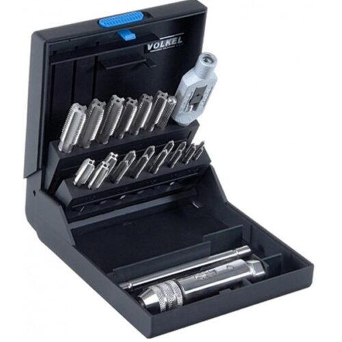 VÖLKEL Hand taps (set med 23 st.) inkl. ratchet HSS-E M 3 - M 12